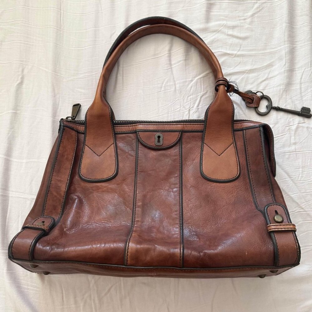 Fossil Handbag Vintage Reissue Satchel Authentic RARE